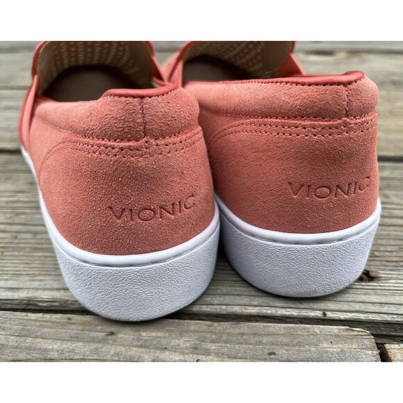 Vionic Kani Women's 9 Slip On Suede Loafers Cut Out - Coral - Picture 9 of 13